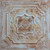 Elizabethan Shield - Faux Tin Ceiling Tile - 24 in x 24 in - #DCT04 - Washed Brown