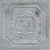 Elizabethan Shield - Faux Tin Ceiling Tile - 24 in x 24 in - #DCT04 - Weathered White Copper