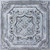 Elizabethan Shield - Faux Tin Ceiling Tile - 24 in x 24 in - #DCT04 - Weathered Black White