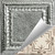 Hand Painted - Wall and Ceiling Patterns - #528 - 24"x24" - White Gold Metallic (This Is Reference For Finish Only Not The Design)