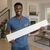 Faux Wood Ceiling Planks 39 in x 6 in Plain White - Packs - Measurement Image