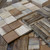 Stacked Boat Wood Mosaic Wall Tile 24 in x 12 in - Natural