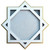 Square Balance II - FAD Hand Painted Contemporary Ceiling Medallion - #CCMF-180-2