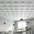 Schoolhouse - Faux Tin Ceiling Tile - #222 - White Matte -  Installed