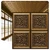 Lovers Knot Faux Tin Ceiling Tile - Glue Up - 24 in x 24 in - 231 - Antique Gold - Featured - Image