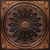 238 Faux Tin Ceiling Tile - 24" x 24" - Antique Copper
