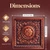 Rhine Valley - Faux Tin - Coffered Drop Ceiling Tiles 24 in x 24 in - #VC02 - Antique Copper - Dimension