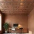 Cambridge - Faux Tin Ceiling Tile - 24 in x 24 in - #DCT 06 - (Pack of 25) / 100 sqft - Weatherd Copper - Installed