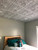 Milan - Faux Tin Ceiling Tile - 24 x 24 - #DCT 10 - Old Brown White installed in Bedroom