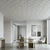 Milan - Faux Tin Ceiling Tile - 24 x 24 - #DCT 10 - Old Black White - Installed