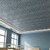 Elizabethan Shield - Faux Tin Ceiling Tile - 24 in x 24 in - #DCT 04 - Smoked Gold - Installed