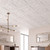Elizabethan Shield - Faux Tin Ceiling Tile - 24 in x 24 in - #DCT 04 - Old Black White - Installed