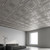 Elizabethan Shield - Faux Tin Ceiling Tile - 24 in x 24 in - #DCT 04 - Antique White - Installed