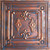 Medieval Shield - Faux Tin Ceiling Tile - 24 in x 24 in - #DCT63 - Rustic Copper