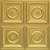 aux Tin Ceiling Tile - Glue up - 24 in x 24 in - #318 - Brass