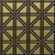 Cross Rivet - Faux Tin Ceiling Tile - Glue up  - 24 in x 24 in - #513 - Antique Brass
