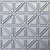 Cross Rivet - Faux Tin Ceiling Tile - Glue up  - 24 in x 24 in - #513 - Silver