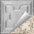 Moroccan Magic - Hand Painted - Tin - Wall and Ceiling Patterns - #425 - 24"x24" -  White Gold Metallic