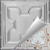Moroccan Magic - Hand Painted - Tin - Wall and Ceiling Patterns - #425 - 24"x24" -  White Copper Metallic
