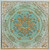Frost Bloom - Faux Tin Ceiling Tile- #338 - 24" x 24" -  Arabian Green