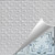 Salem - Hand Painted - Tin Ceiling Tile - #240 - White Silver Metallic