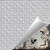 Salem - Hand Painted - Tin Ceiling Tile - #240 - Shabby Chic Metallic Silver
