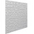 Urban Grid - Faux Tin Ceiling Tile - Glue up - 24 in x 24 in - #366 - White Glossy Side View