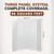 Hex Tile Shower Wall Panels Surround - Gloss White - Dimension
