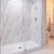 Hex Tile Shower Wall Panels Surround - Marble - Installed