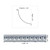 Puffed Archways - Tin Cornices - 4.3 in. Wide 4 ft. Long - #802 - (Pack of 6 and 12) / 24 - 48 ln.ft.  - Steel Unfinished - Measurement Image