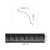 Moonlit Seashore - Tin Cornices - 4.3 in. Wide 4 ft. Long - #705 - (Pack of 6 and 12) / 24 - 48 ln.ft.  - Black Measurement Image