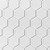 Hex Tile MirroFlex 4x8 Glue Up PVC 3D Wall Panels - Gloss White Paintable / White Matte
