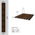 Fluted Polystyrene Wood Slat Walls 94.5 in x 9.45 in - #MG 1017  - Honey - Measurement Image 