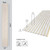 Large Slats Polystyrene Wood Slat Walls 94.5 in x 12 in MG-2503 - Gilded Calacatta Marble - Measurement Image