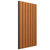 AcoustixPro Noise Cancelling - Concave Slat Wall Panel - 11 in x 94.5 in(Pack of 2) / 14.5 sqft -  Early American Side View