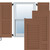 Americraft Two Equal Louver Exterior Real Wood Shutters (Per Pair) - Burnt Toffee