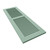 True Fit PVC Louver Shutters (Per Pair) - Sea Glass Side View