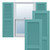 True Fit PVC Louver Shutters (Per Pair) - Pure Turquoise