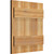 TimberCraft Joined Board-n-Batten Shutters, Rough Sawn Western Red Cedar (Per Pair) - 16.13 in. Width -  Without Z Bar - Side View