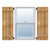 TimberCraft Joined Board-n-Batten Shutters, Rough Sawn Western Red Cedar (Per Pair) - 21.5 in. Width -  Without Z Bar