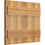 TimberCraft Joined Board-n-Batten Shutters, Rough Sawn Western Red Cedar (Per Pair) - 21.5 in. Width -  Without Z Bar - Side View