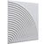 Arc Swell - Peel and Stick - Faux Tin Ceiling Tiles - 12 in x 12 in - #9002 - (Pack of 20) / 20 sqft - White  Matte - Side View