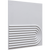 Contour Loop - Peel and Stick - Faux Tin Ceiling Tiles - 12 in x 12 in - #9009 - (Pack of 20) / 20 sqft - White  Matte - Side View
