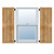 TimberCraft Framed Board-n-Batten Shutters, Rough Sawn Western Red Cedar (Per Pair) - 16.125 in. Width -  With Z Bar
