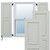 Enduracore Composite Two Equal Raised Panel Shutters (Per Pair) - Hailstorm Gray