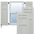 Enduracore Composite San Juan Capistrano Mission Style Shutters (Per Pair) - Hailstorm Gray