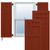 Enduracore Composite San Juan Capistrano Mission Style Shutters (Per Pair) - Pepper Red