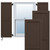 EnduraCore Composite Farmhouse/Flat Panel Combination Shutters (Per Pair) - Raisin Brown