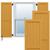 EnduraCore Composite Farmhouse/Flat Panel Combination Shutters (Per Pair) - Turmeric