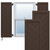 EnduraCore Composite Single Panel Herringbone Modern Style Shutters (Per Pair) - Raisin Brown
